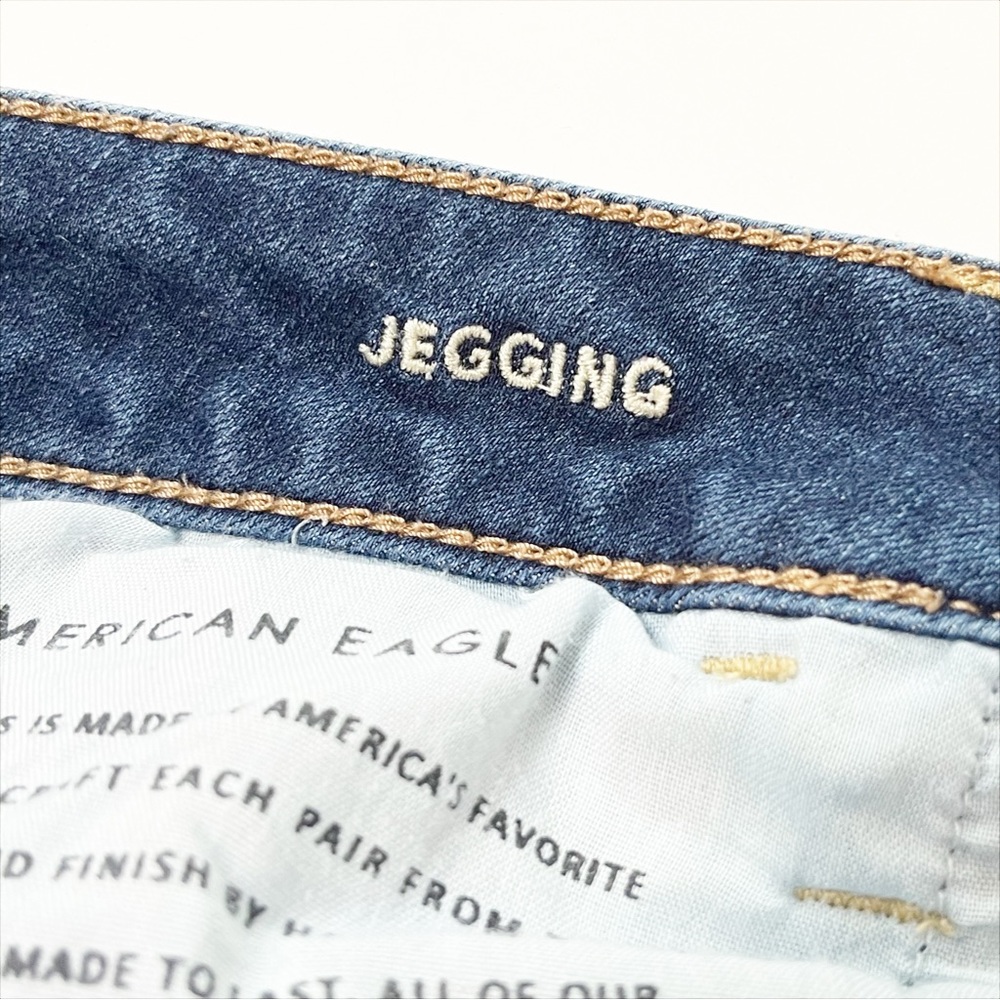 American Eagle Jegging 8 SHORT petite skinny jeans mid rise classic stretch - Picture 6 of 13